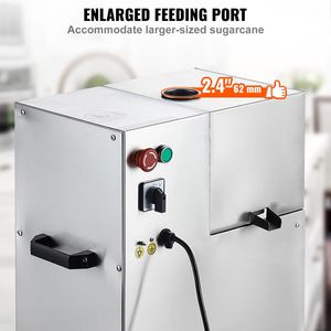 Spremiagrumi Elettrico ad Alta Velocità per Canna da Zucchero 110V 800W 661LBS/H con 4 Rulli in Acciaio Inossidabile e Pressa Automatica a Rulli - Product Image 3