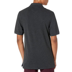 Chemises pour hommes de haute qualité, en tissu tricoté, motif uni, manches courtes, logo brodé, plusieurs couleurs, grandes tailles - Product Image 2