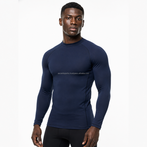 Men <b>Skin</b>-Fit Compression Shirt OEM Custom <b>Base</b> <b>Layer</b> Running Top Moisture Wicking High Quality Design - Product Image 1