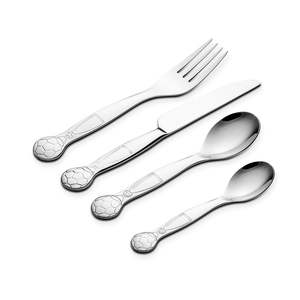 4 PCS Ensemble de couverts jetables en acier inoxydable pour enfants sur la conception de la boule - Product Image 2