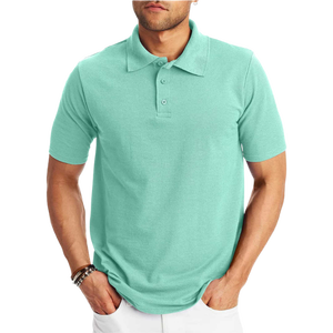 Polo de Manga Corta Rojo para Hombre, de Algodón Piqué, Transpirable, Informal, de Punto, Color Sólido, Corte Regular - Product Image 4