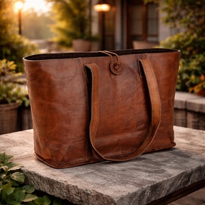 Elegante Bolso Tote de Cuero Genuino para Mujer, Bolso de Hombro Moderno y Sencillo, Diseño Duradero para Uso Diario. - Product Image 5