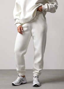 Ensemble de survêtement pour femme, veste et pantalon de jogging en coton et polyester, tissu extensible respirant, vêtements de sport, prix bas, OEM - Product Image 4