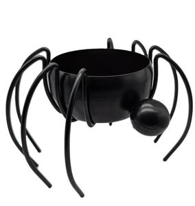 Grand bol à bonbons en aluminium fait à la main en métal noir poli décoration de table d'Halloween pour le bureau à domicile Halloween élégant - Product Image 1