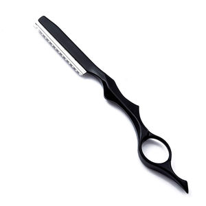 Kit de 4 ciseaux de barbier en acier inoxydable 440C, tranchants, pour droitiers, rasoir, étui de luxe à fermeture éclair, logo personnalisé, pour coiffeurs - Product Image 5