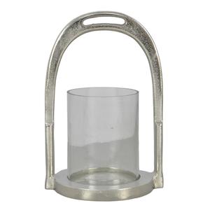 Support de bougie en verre style étrier de cheval argenté, bougeoir décoratif, coffrets cadeaux, accessoires de décoration de table pour salon - Product Image 5