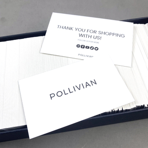 Iconos Personalizados para Redes Sociales, Tarjeta de Agradecimiento Empresarial Elegante y Minimalista con Acabado Blanco Mate para Comprar con Nosotros - Product Image 5