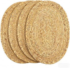 Round Water Hyacinth Placemat Handcrafted Natural <b>Table</b> <b>Mat</b> Heat Resistant Dining Placemat OEM ODM Supplier - Product Image 4