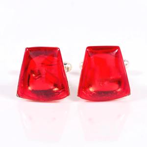 Mancuernillas Rectangulares de Rubí Rojo, Accesorios de Lujo para Hombres, Bodas y Fiestas, Elegantes para Traje Formal, Regalo Premium para Novios y Padrinos - Product Image 1