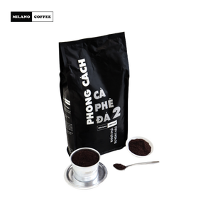 Café Milano 1kg, Tostado Oscuro, Mezcla de Robusta y Arábica, Café Molido en Polvo, con Sabor a Mantequilla y Sal, Suministro al por Mayor - Product Image 2