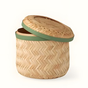 Cajas de regalo de bambú para Ramadán, recuerdos de boda, contenedores de almacenamiento, venta al por mayor, caja tejida a mano - Product Image 2