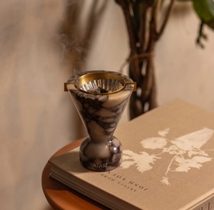 Art Empire Exports - Quemador de Incienso de Resina Blanca de Lujo, Mabkhara, Porta Incienso Árabe de Oud y Sándalo, Fragancia Espiritual para el Hogar - Product Image 1