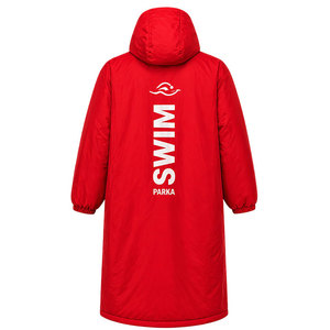 Parka de Natación OEM con Diseño Personalizado, Impermeable, con Capucha, Forro Polar Cálido, Abrigo Largo para Entrenamiento de Natación, Uso en Playa y Piscina - Product Image 3