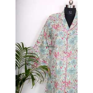 Vestido Largo Informal de Verano para Mujer, Estampado Floral Ecológico, Mangas Coreanas, Estampado a Mano, Cuello en V, Talla Grande - Product Image 4