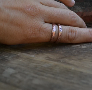 Antique Creation Copper <b>Magnetic</b> <b>Ring</b> Unisex <b>Ring</b> Band Traditional Ayurvedic Healing Jewelry Twisted Intertwined Wave Motif - Product Image 5