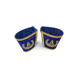 Elegant Handmade Freemasonry Leather Embroidery Adjustable Ceremonial Deluxe Design Masonic Aprons Safety Pin Classical Style - Product Image 3