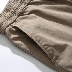 OEM Wholesale Men's Summer Spring Casual Sports Workout Trousers Sweatpants Elastic Waist Multi-Pockets Cargo Pants Corduroy - Product Image 6