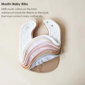 Bavoirs en mousseline Eco Stretch 95% bambou 5% élasthanne - Doux pour la peau, lavage en machine - Product Image 2