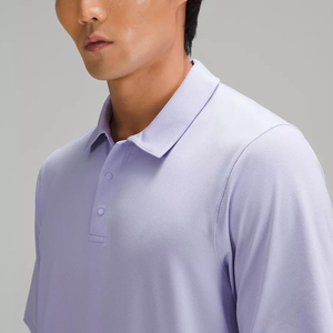 Sporty <b>Purple</b> <b>Polo</b> <b>Shirt</b> for Men Fine Gauge Pique Breathable Wicking Fabric Hidden Button <b>Polo</b> <b>Shirt</b> - Product Image 3