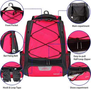 Mochila de Béisbol Juvenil Bagnex, Bolsa Impermeable para Bate de Béisbol, para Equipo de T-Ball y Sóftbol, Mochila Deportiva con Soportes para Bates - Product Image 5