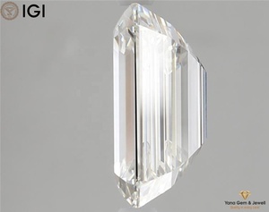 Diamant Solitaire de 5,05 carats, taille émeraude, cultivé en laboratoire CVD, 11,86 mm, couleur G, pureté VVS2, haute clarté, certifié IGI, bijoux fins - Product Image 4