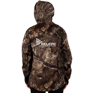 Sweat-shirt à capuche camouflage unisexe, coupe ample, polyester respirant, vêtements décontractés d'hiver pour l'extérieur, chasse, brodé, 2 pièces - Product Image 3