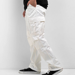Pantalon cargo premium pour homme, pantalon utilitaire décontracté avec tissu en mélange de coton durable, plusieurs poches pour un style urbain - Product Image 2