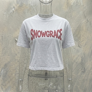 เสื้อยืดแขนสั้นผู้ชาย Snowgrace ผ้าฝ้ายทรงปกติ คอกลม พิมพ์ลายตัวอักษร ผ้าเจอร์ซีย์ สวมใส่สบาย - Product Image 3