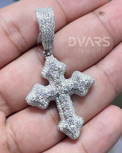 Colgante de Cruz VVS Moissanite para Hombre, Estilo HipHop, con Incrustaciones, Plata de Ley, Joyería Religiosa de Lujo Personalizada, Bautismo - Product Image 5