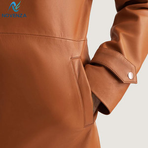 Manteau en cuir réversible sur mesure pour homme, en cuir véritable, veste d'hiver chaude doublée, trench-coat boutonné pour un style décontracté ou professionnel - Product Image 6