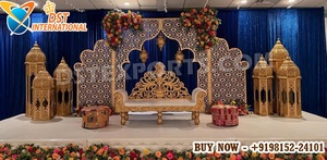Panneaux découpés au laser de style marocain pour mariages, vente en gros aux États-Unis, panneaux de fond découpés au laser, décoration, panneaux muraux en métal de qualité supérieure, Californie - Product Image 3