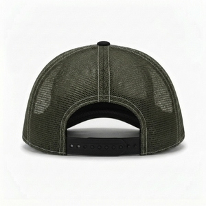 Casquette de camionneur Aliroz 5 panneaux en maille noire réglable avec logo brodé sur le devant, décontractée, pour l'extérieur, unisexe, adulte, printemps-été - Product Image 4