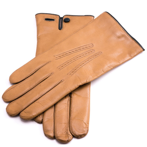 Gants d'hiver en cuir de chèvre véritable de haute qualité à la mode pour hommes et femmes, unisexes, pour le sport, le ski, les activités de plein air, doublure en polaire douce - Product Image 6