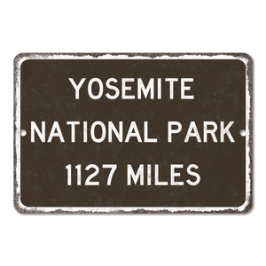 Targa in Metallo Vintage Personalizzata del Parco Nazionale di Yosemite, Souvenir Decorativo da Parete - Product Image 2