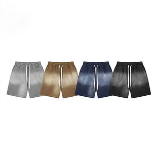 Shorts délavés pour hommes, style vintage, en coton, décontractés, pour l'été, effet délavé, streetwear, coupe décontractée avec poches - Product Image 5
