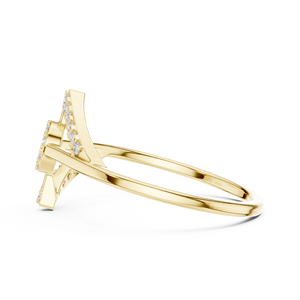 Anillo Geométrico de Oro Amarillo de Lujo para Mujer, Joyería Moderna Minimalista, Regalo de Aniversario - Product Image 5