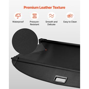 Copertura Retrattile per Bagagliaio in Pelle Premium, Schermo Privacy Anti-Spionaggio per Facile Installazione e Sicurezza - Product Image 5