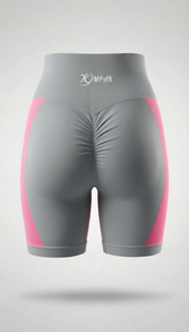 กางเกงขาสั้นออกกำลังกายเอวสูงสำหรับผู้หญิง ยี่ห้อ Gym Seamless Scrunch Fitness Biker ช่วยยกกระชับสะโพก ระบายอากาศได้ดี เหมาะสำหรับโยคะ ออกกำลังกาย และสวมใส่ลำลอง - Product Image 3