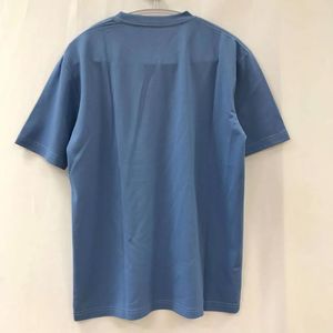 Camiseta Personalizada con Tu Logotipo, Moderna, Suave y Fresca, para Hombre, Azul Liso, Estilo Vintage, Corte Holgado, Cuello Redondo, Informal - Product Image 2