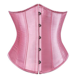High Quality Sexy Satin Underbust Corset Lace <b>Up</b> Waist Cincher Slimming Body Shaper Satin Corselet Lingerie S-6XL Adjustable Plu - Product Image 5