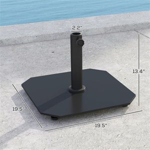 Base per Ombrellone Quadrato da Giardino in Acciaio Inossidabile per Patio, Ristorante, Hotel, Spiaggia, Piscina, Raggio 3m, Struttura in Acciaio - Product Image 2