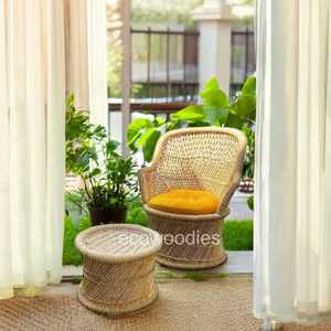 Sarkanda, consola de bambú hecha a mano, taburete otomano, PUF, cómodo, interior/exterior, jardín, Patio, muebles ligeros para Parque - Product Image 3