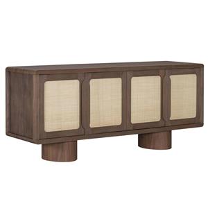 Elegant Handmade Wooden Buffet <b>Sideboard</b> Cabinet with Four Doors and Spacious <b>Storage</b> for Bedroom Kitchen and Dining Application - Product Image 1