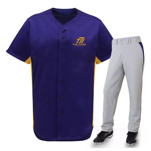 Uniforme de Béisbol Premium para Hombre, Transpirable, Tejido Resistente, Absorbe la Humedad, Personalizable, Conjunto de Camiseta y Pantalones Cortos Profesionales - Product Image 1