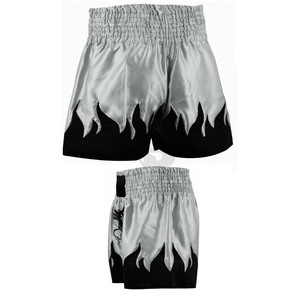 Best Quality Polyester Modern Muay Thai <b>Black</b> <b>Shorts</b> Boxing Fighting <b>Shorts</b> <b>Men</b> Women Youth Adult Sizes - Product Image 4