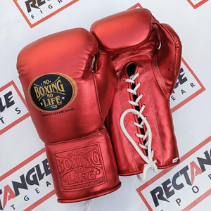 Custom <b>No</b> Boxing <b>No</b> Life Genuine Leather Boxing Gloves for Training Sparring Hook Loop and Lace-up Closure Boxing Gloves - Product Image 4