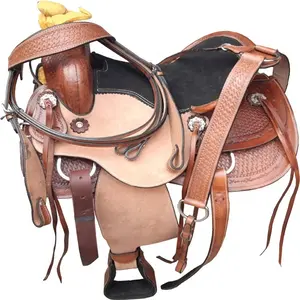 Buy Western Saddle Rough Out with Black Suede Leather Seat Hand Tooled & Carve With Hand Tooling and Carving Portable