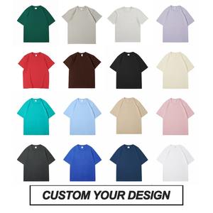 T-shirt pour homme de haute qualité, tissu 100% coton, luxe, lourd, unisexe, surdimensionné, uni, impression personnalisée, t-shirt pour homme - Product Image 5