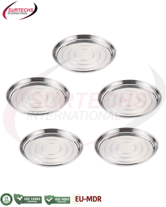 Platos Redondos de Acero Inoxidable de Tamaño Personalizado, Platos para Servir, Vajilla de Cocina, Duraderos y Reutilizables - Product Image 3