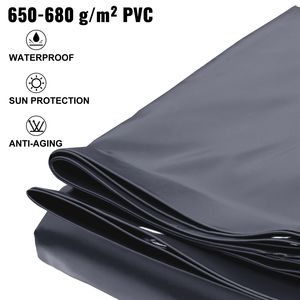 Copertura di Sicurezza Rettangolare per Piscine Interrate in Materiale PC 10.5x18.6ft con Fori di Drenaggio, Copertura a Rete per Piscina - Product Image 2